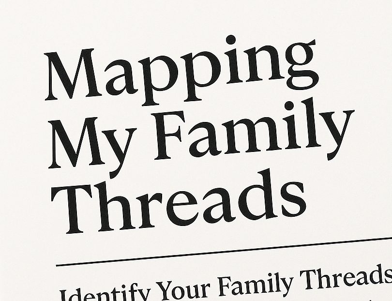 Mapping My Family Threads Worksheet – Reflect, Connect, Remember ...