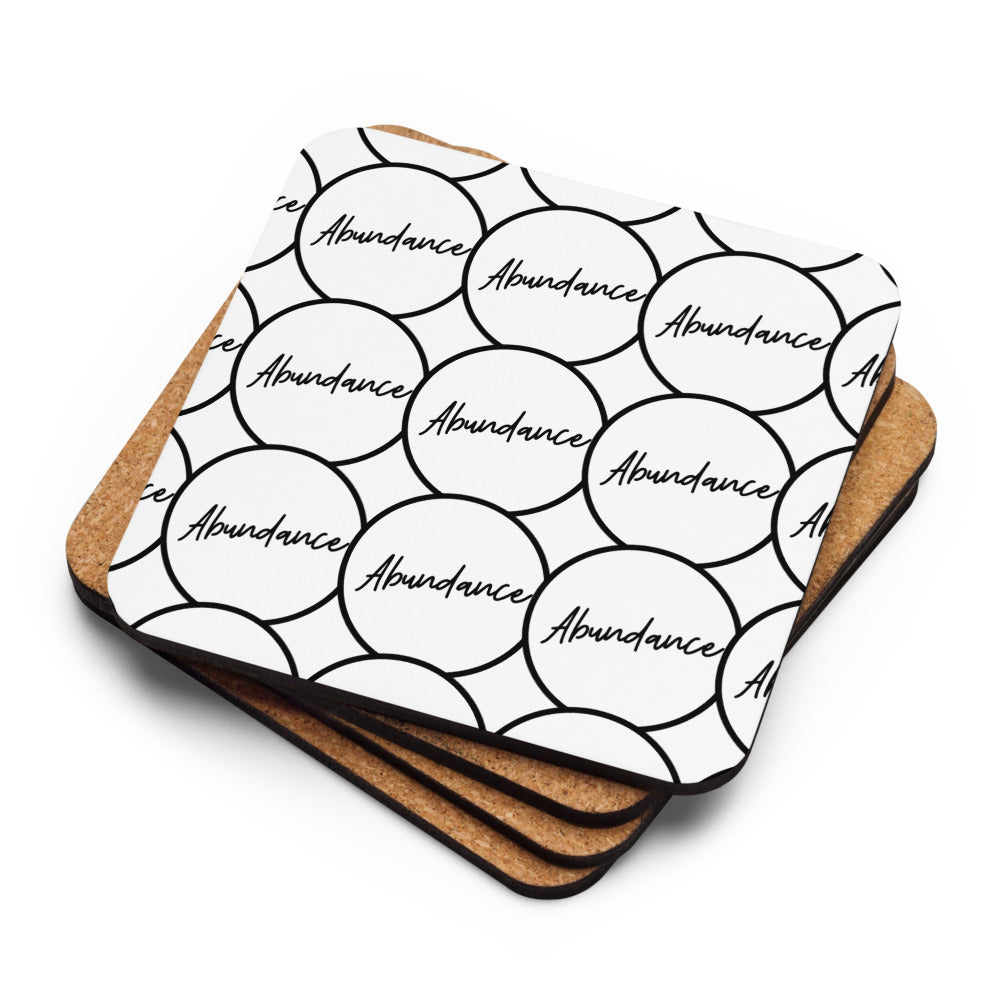 "Abundance" Cork-back single coaster $19.95 each