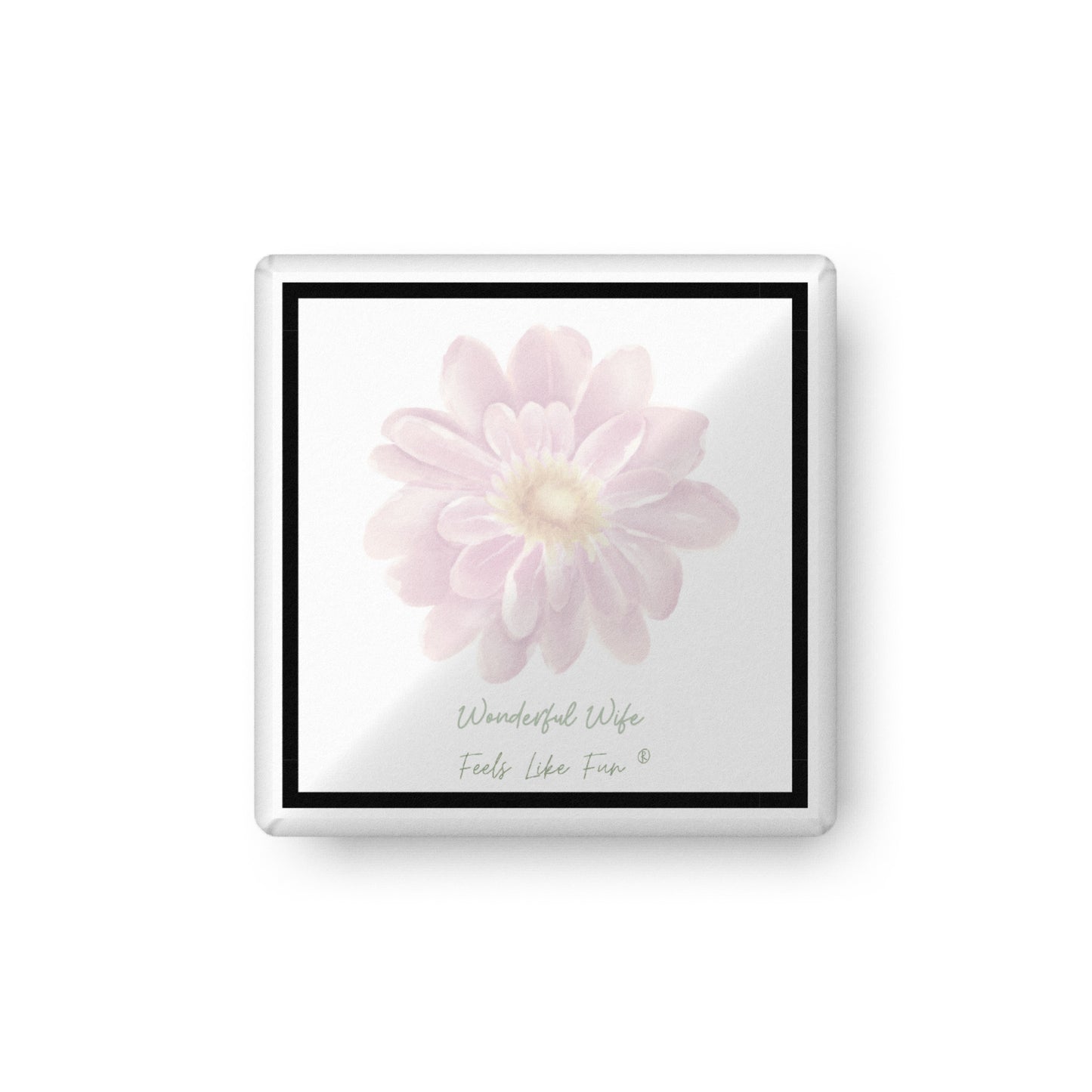 Wonderful Wife Pillow with Light Pink Flower