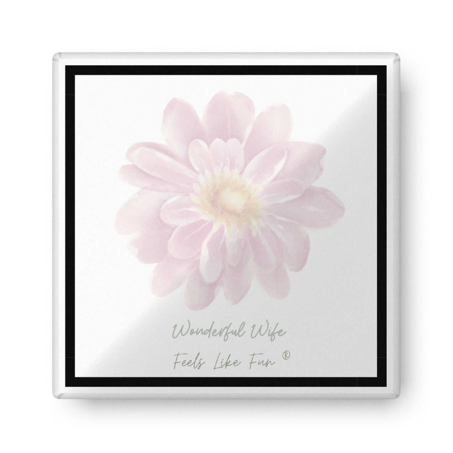 Wonderful Wife Pillow with Light Pink Flower