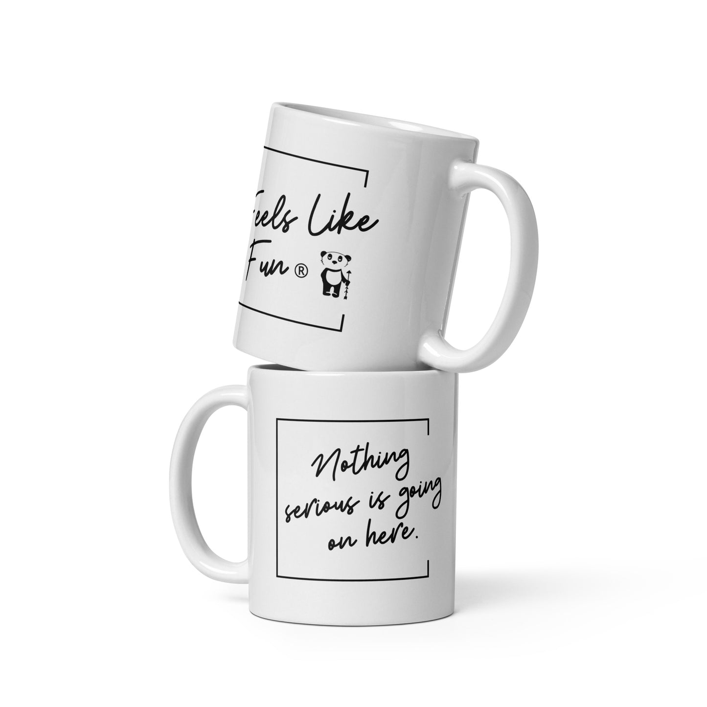 White glossy mug