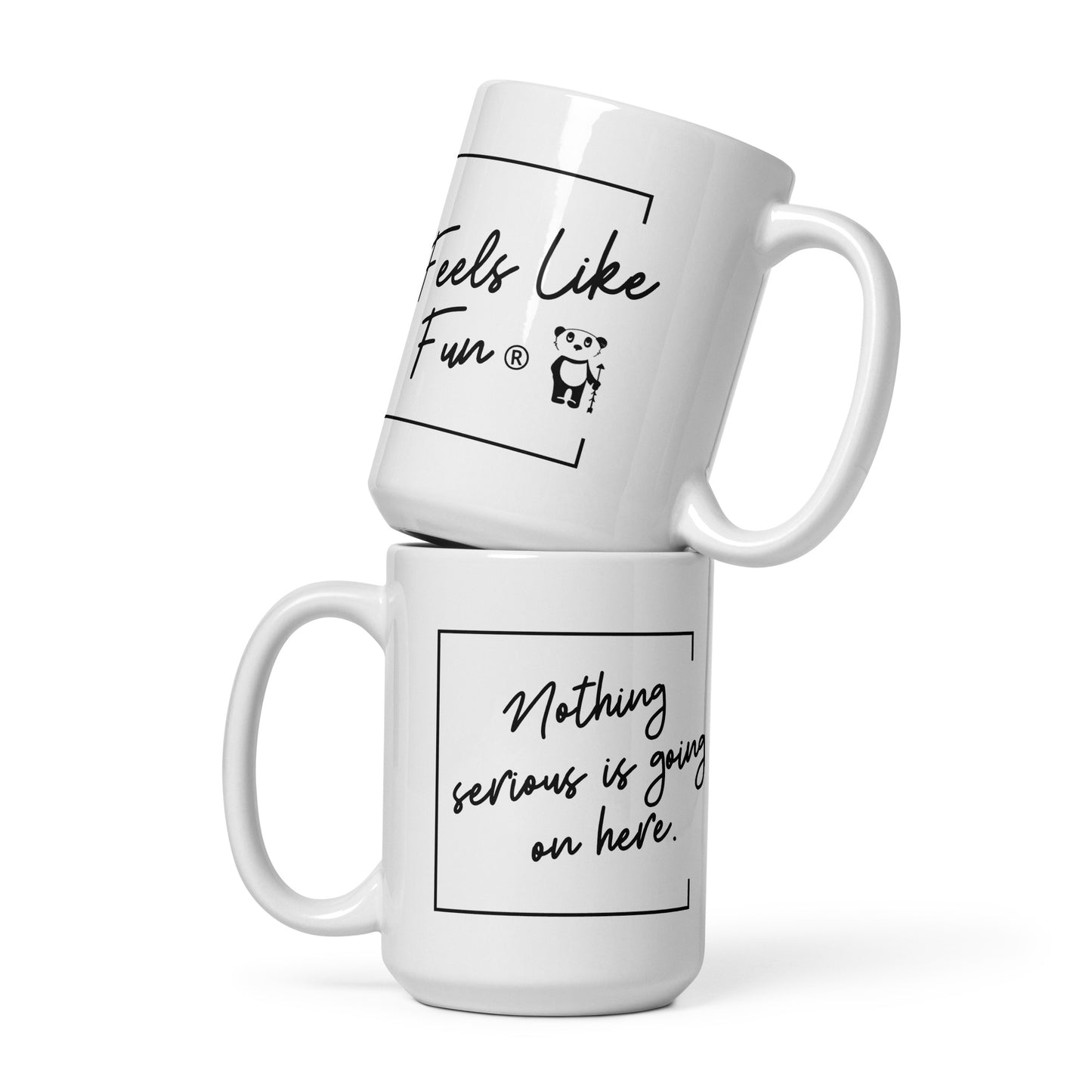 White glossy mug