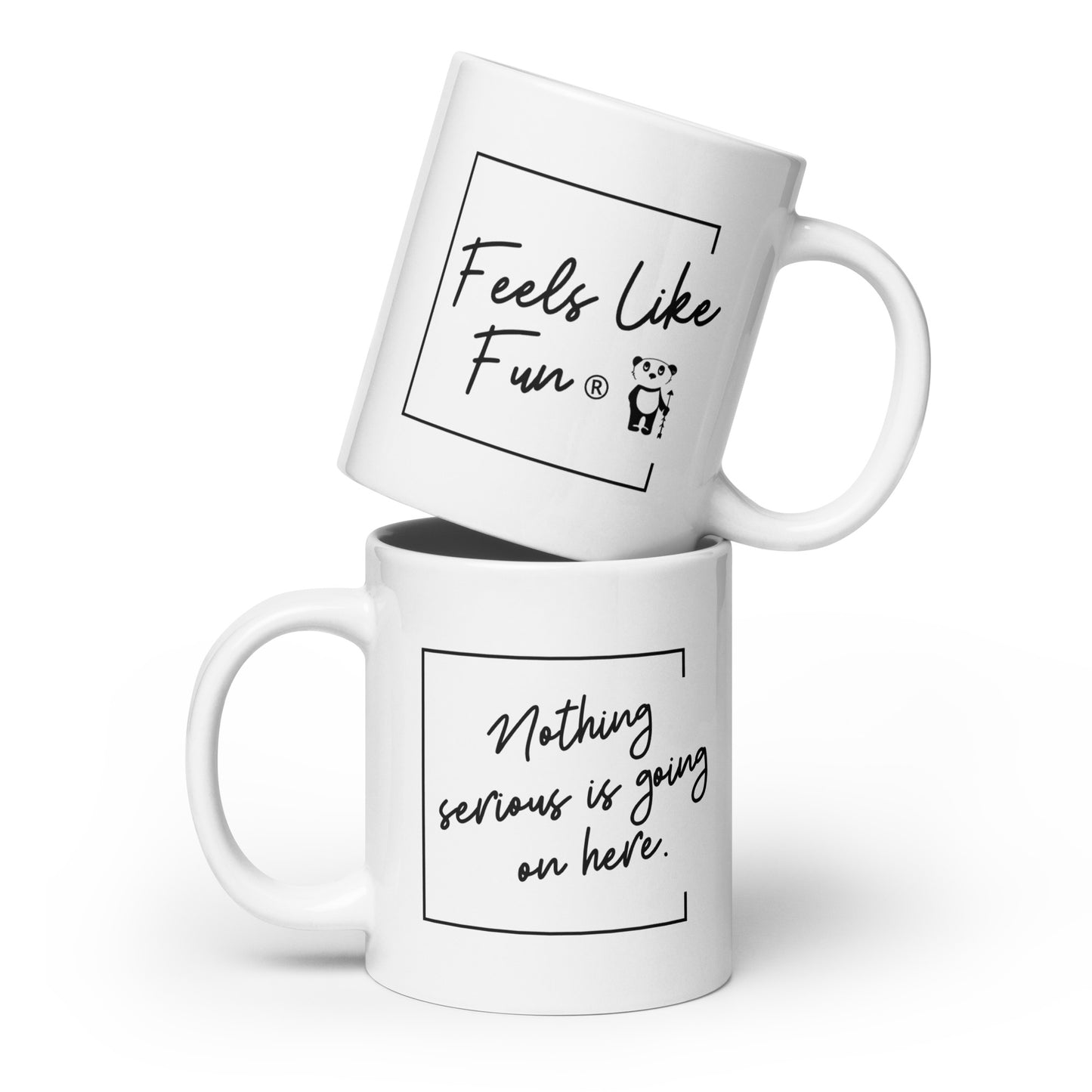 White glossy mug