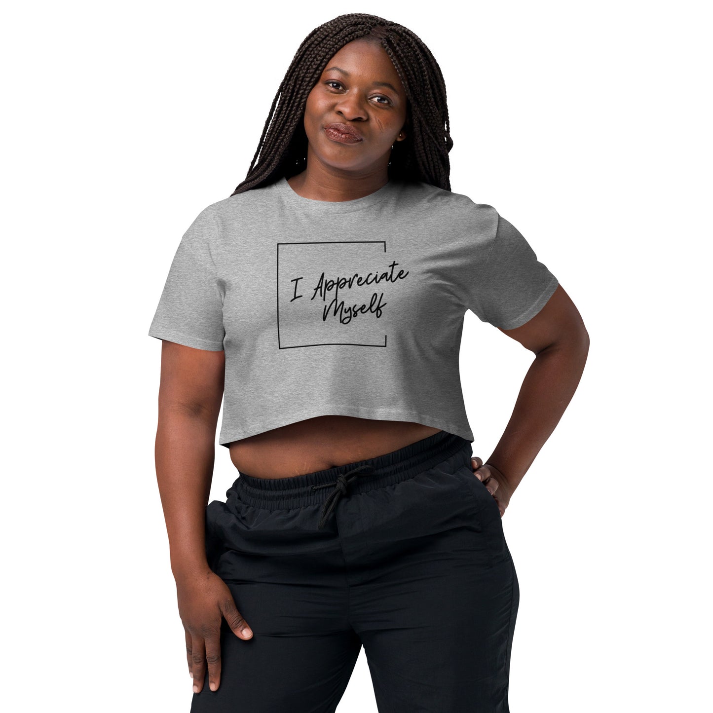 "I Appreciate Myself" Women’s crop top