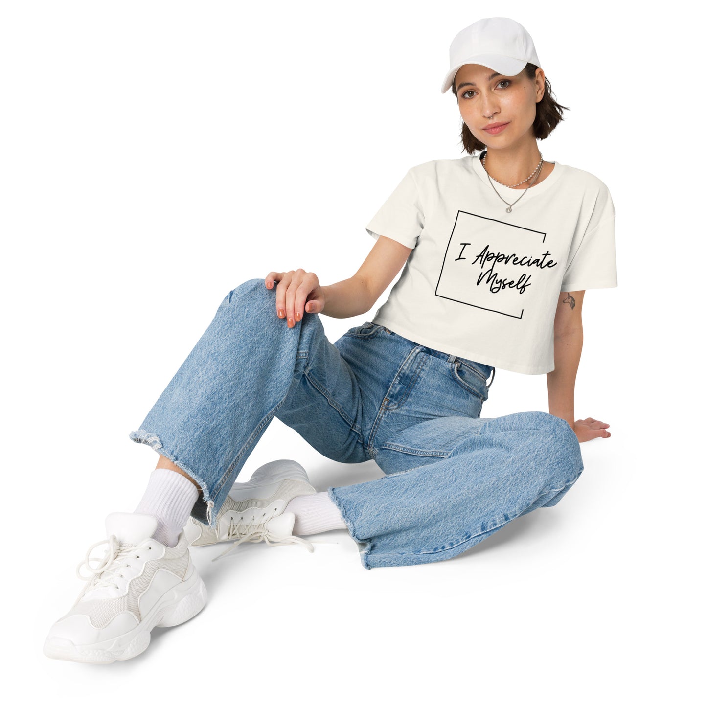 "I Appreciate Myself" Women’s crop top