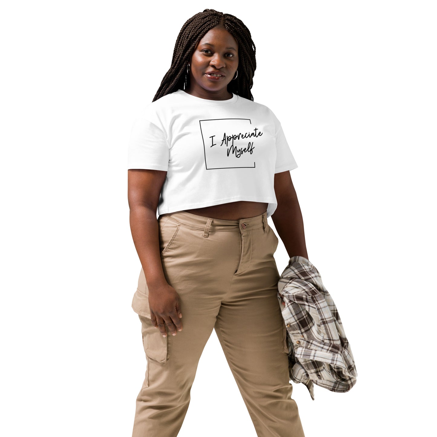 "I Appreciate Myself" Women’s crop top